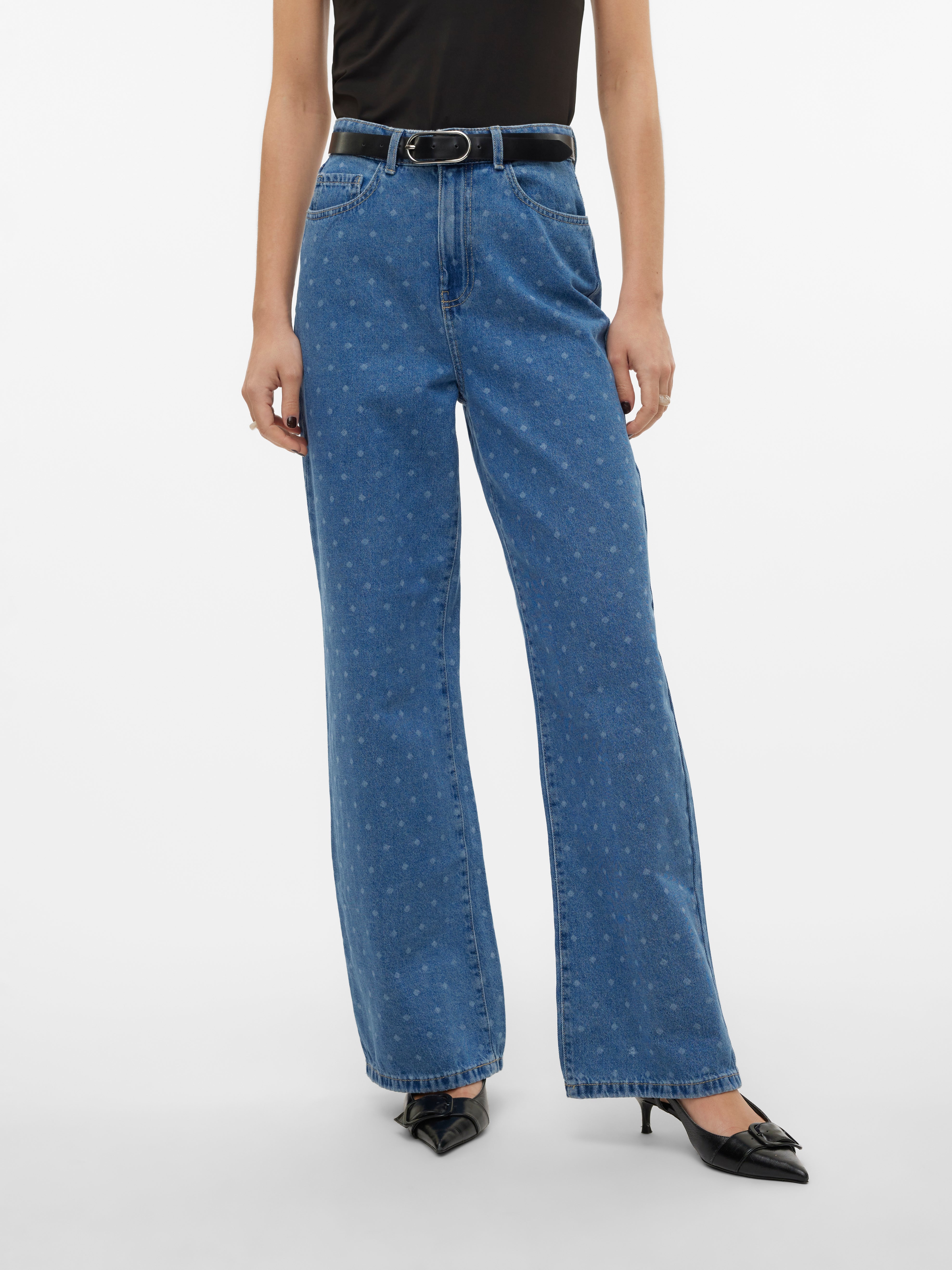 VMKATHY Hohe Taille Weit geschnitten Jeans