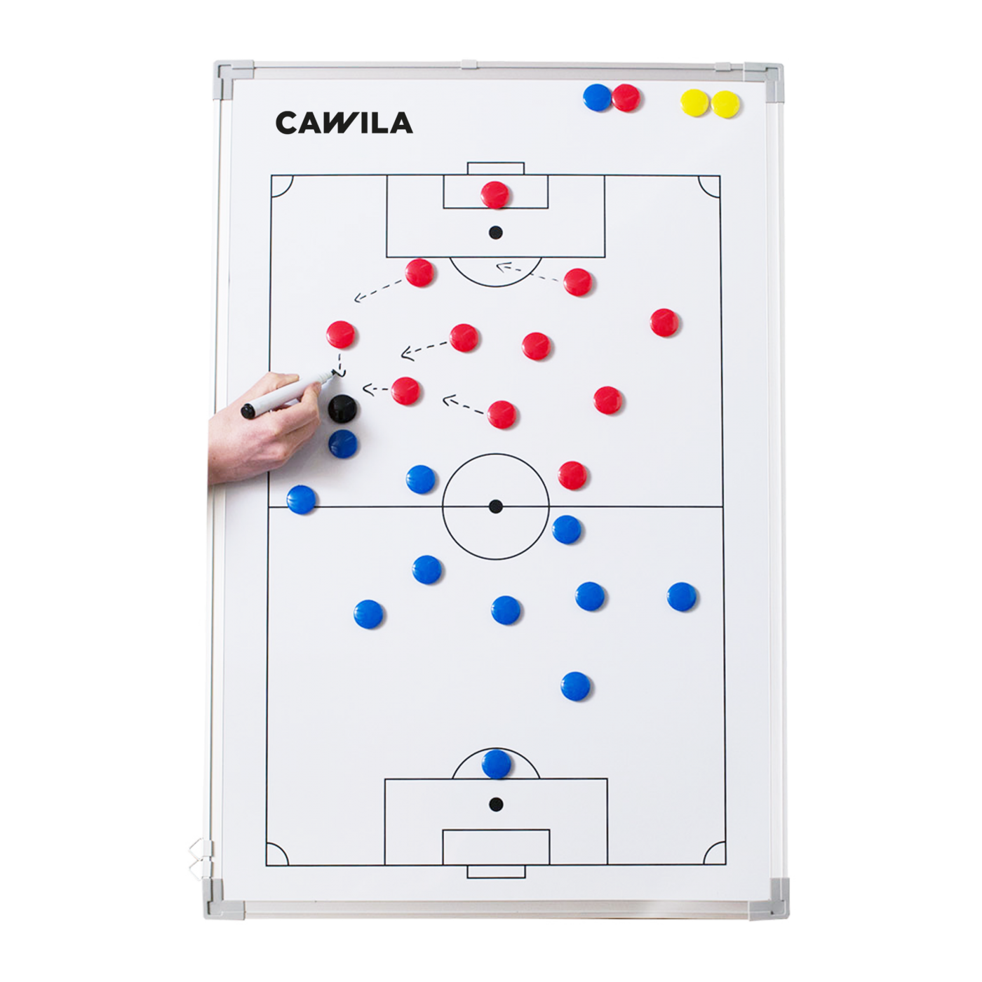 Cawila Taktiktafel Fussball inkl. Tasche| Size: 45 x 60cm Weiss