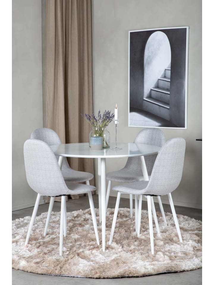 ebuy24 Essgruppe Plaza 1 (5-teilig) Weiß 100 x 100 cm günstig kaufen onesize