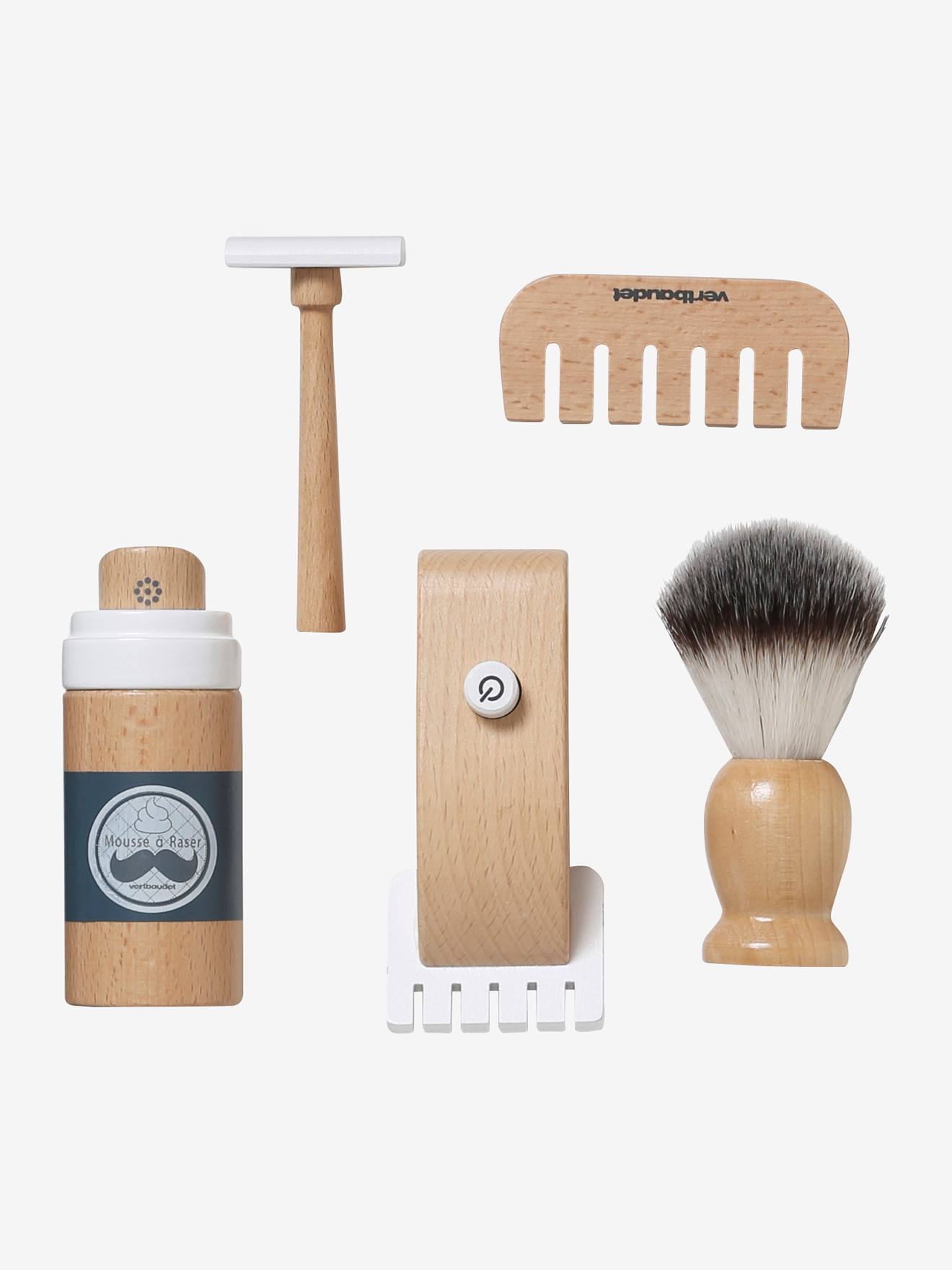 Kit de rasage en bois FSC® multicolore