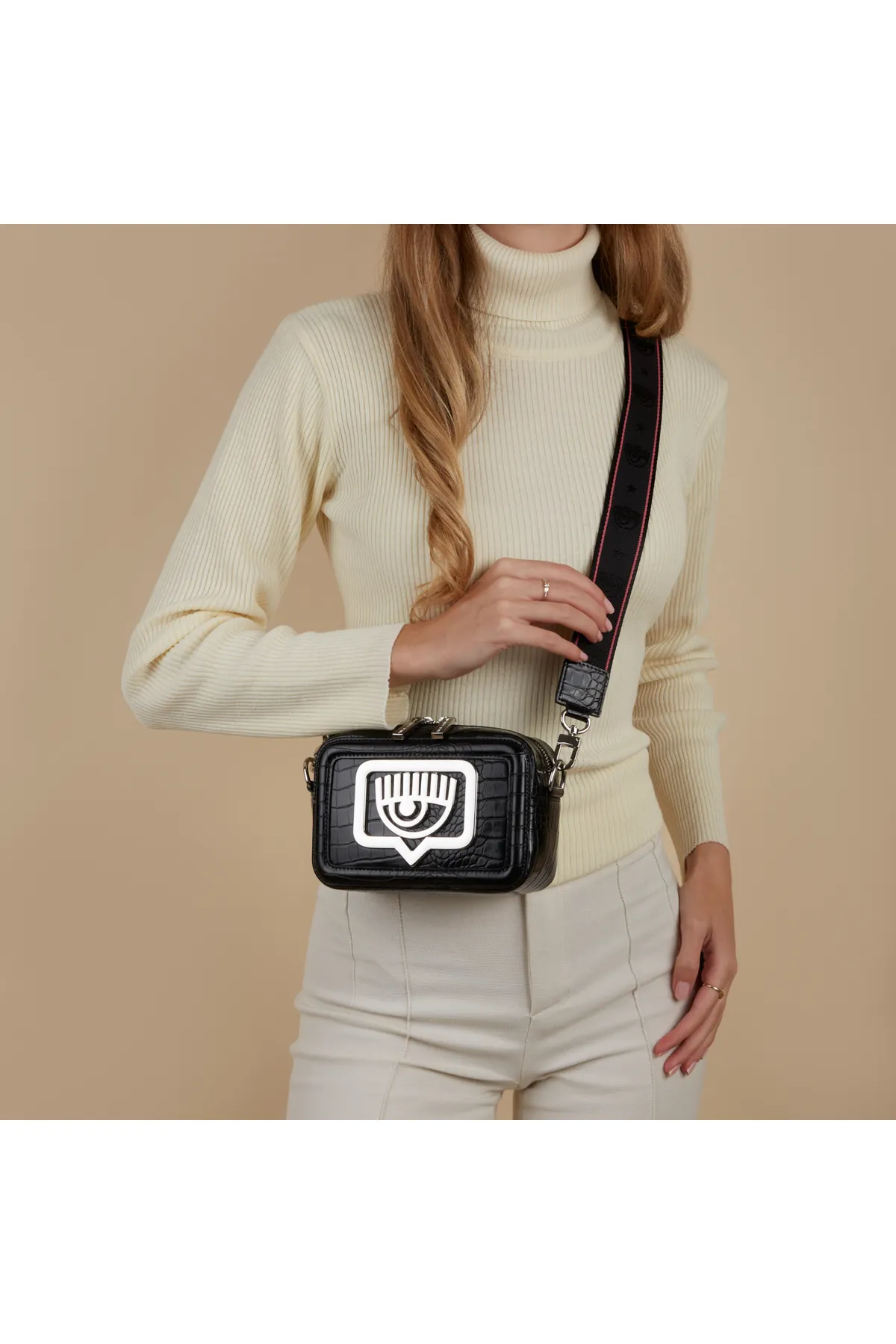 CHIARA FERRAGNI  Eyelike Damen Umhängetasche Schwarz 75sb4bb5-zs728-899
