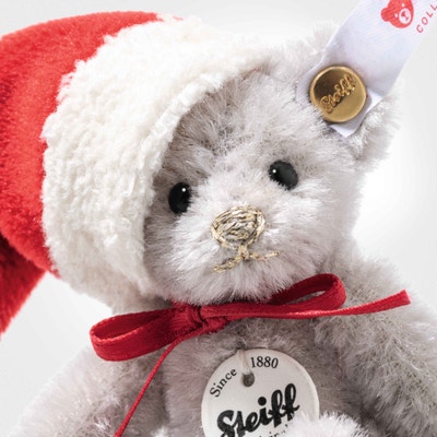 Chris Teddybär, 8 cm, hellgrau