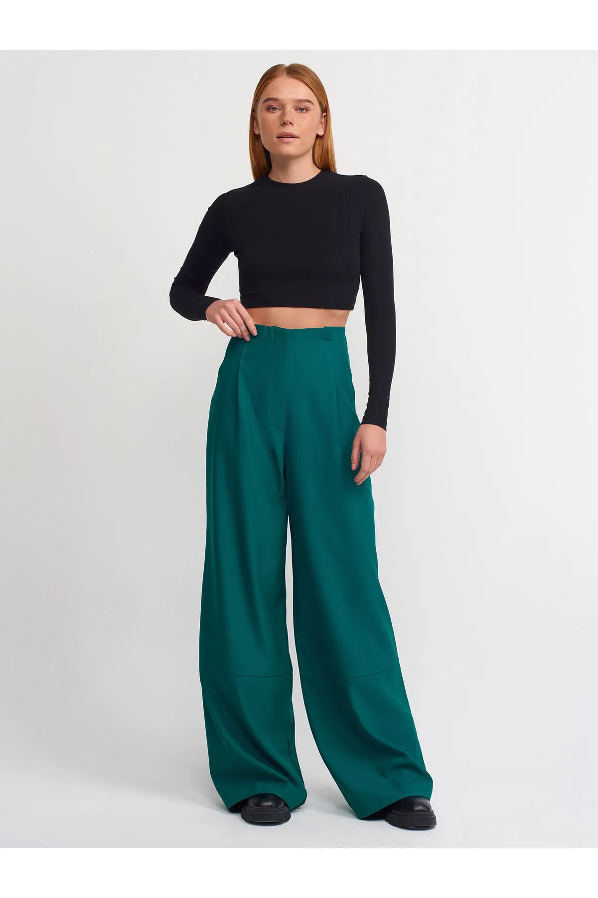 Dilvin  Hose - Grün - Wide Leg