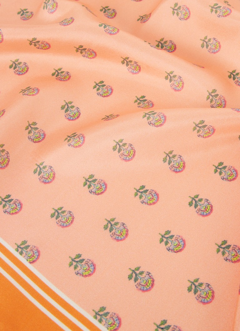 Becksöndergaard Flozita Sia silk scarf with floral print 65 x 65 cm