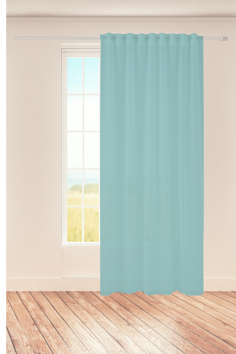 Schal Leon verdeckte Schlaufe Petrol 140 x 245 cm