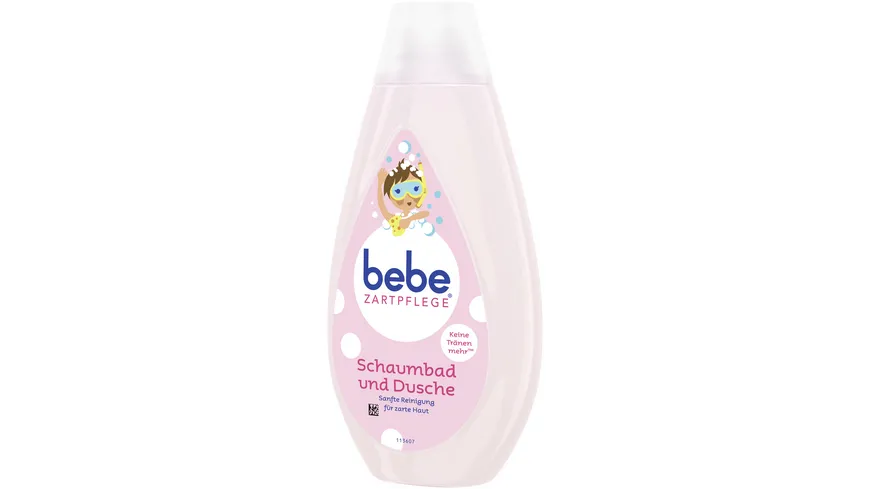 bebe ZARTPFLEGE Schaumbad und Dusche Sanfte Reinigung für zarte Haut 500 ml