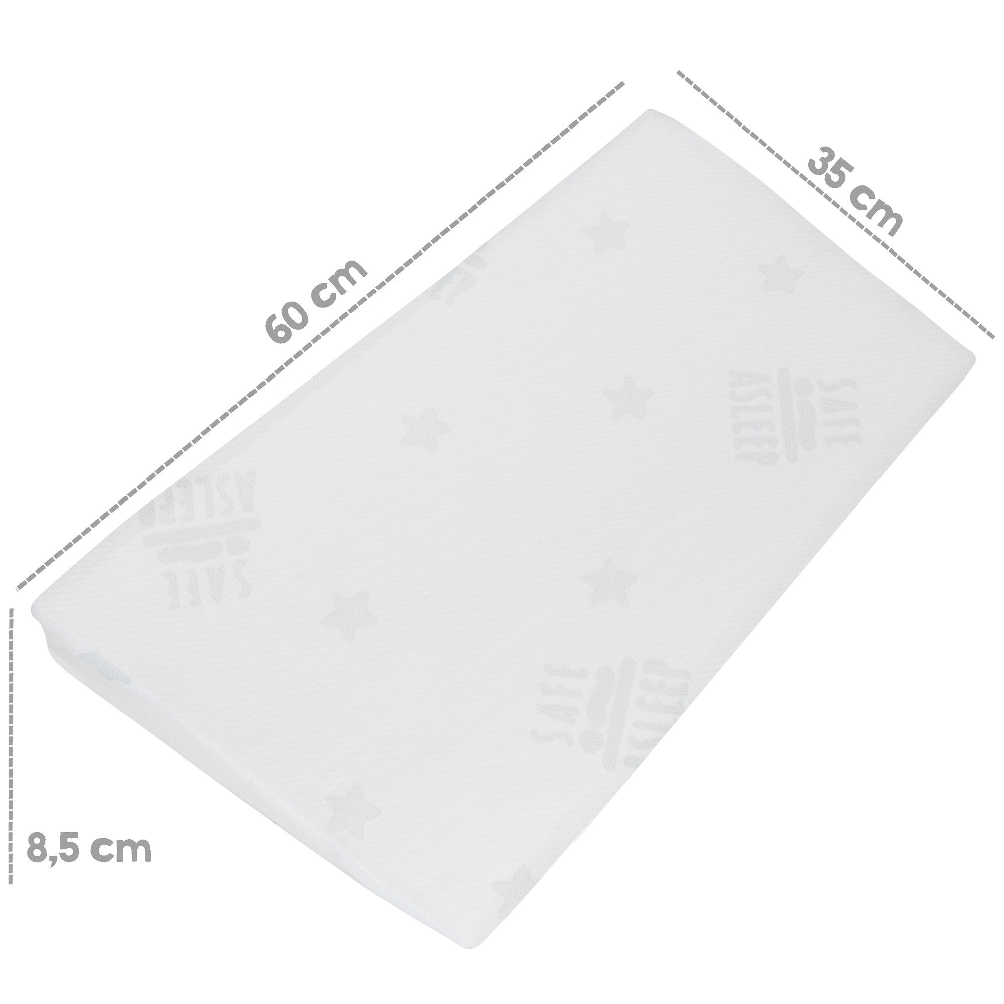 roba® Keilkissen safe asleep® Air, mit Jacquard-Bezug, gelochter Matratzenkern