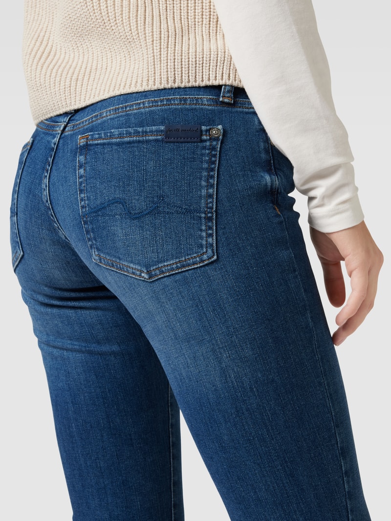 Slim Fit Jeans mit Eingrifftaschen Modell 'Pyper' in blau