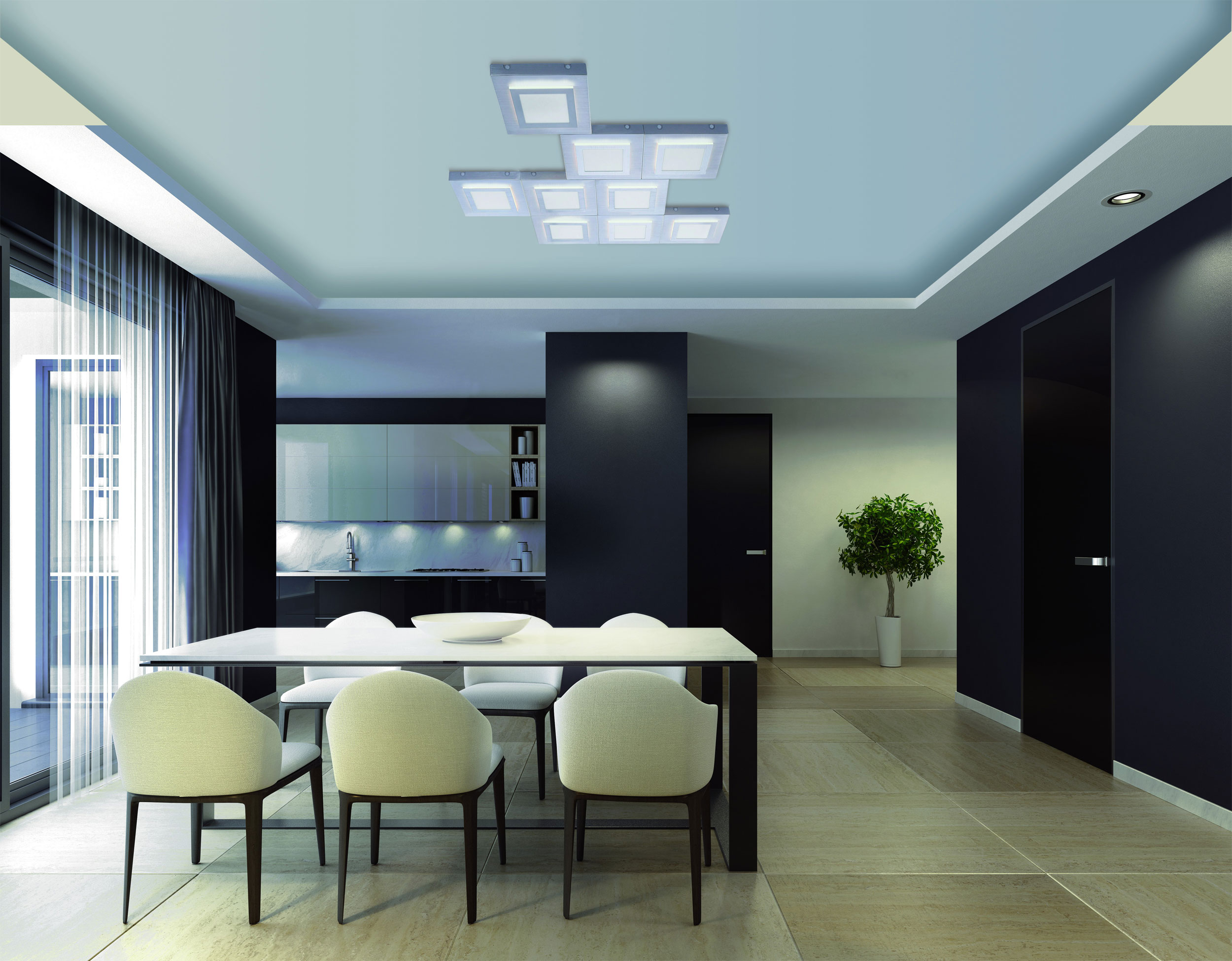 Paul NeuhausLED-Deckenleuchte 2flg