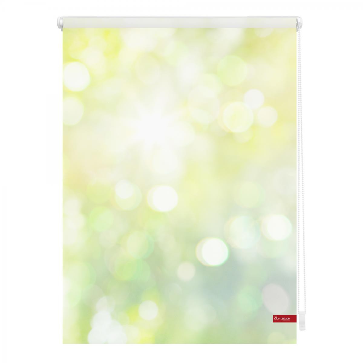 Lichtblick Rollo Klemmfix, ohne Bohren, blickdicht, Lichtspiel - Grün Gelb, 100 x 150 cm (B x L)