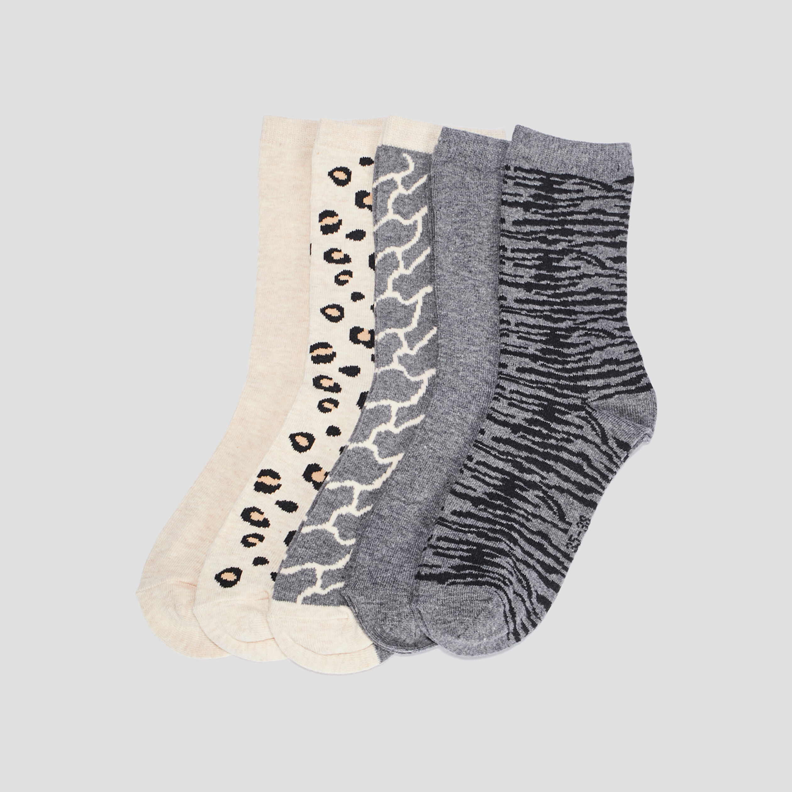 Lot 5 paires chaussettes sable femme | La Halle