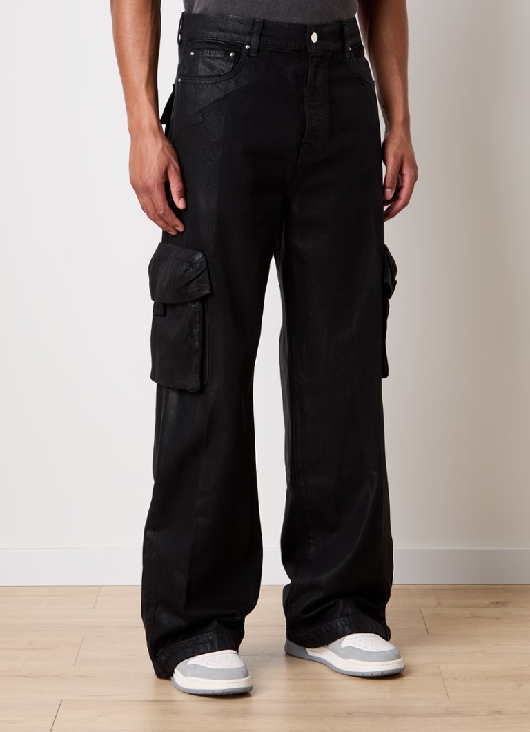 AMIRI Loose fit jeans with valve pockets and glossy finish