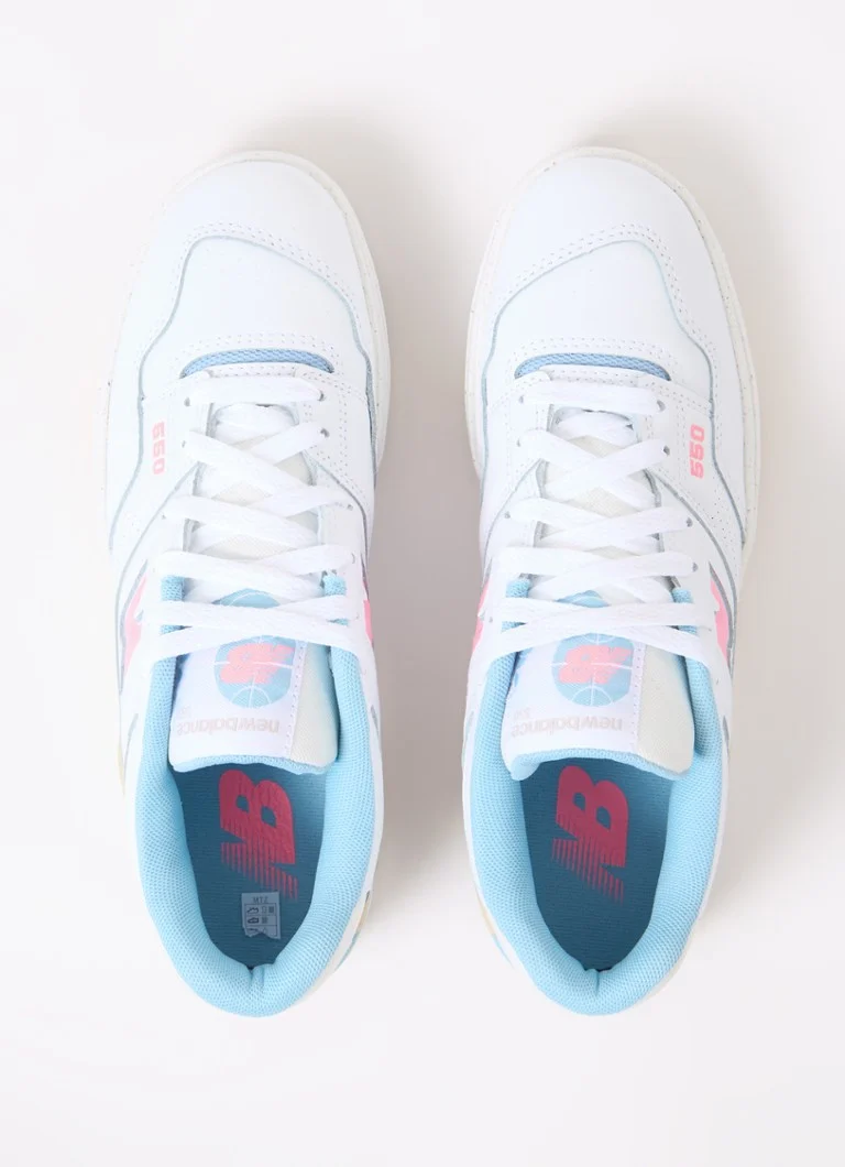 Teniși New Balance 550 din piele cu detalii întoarsă