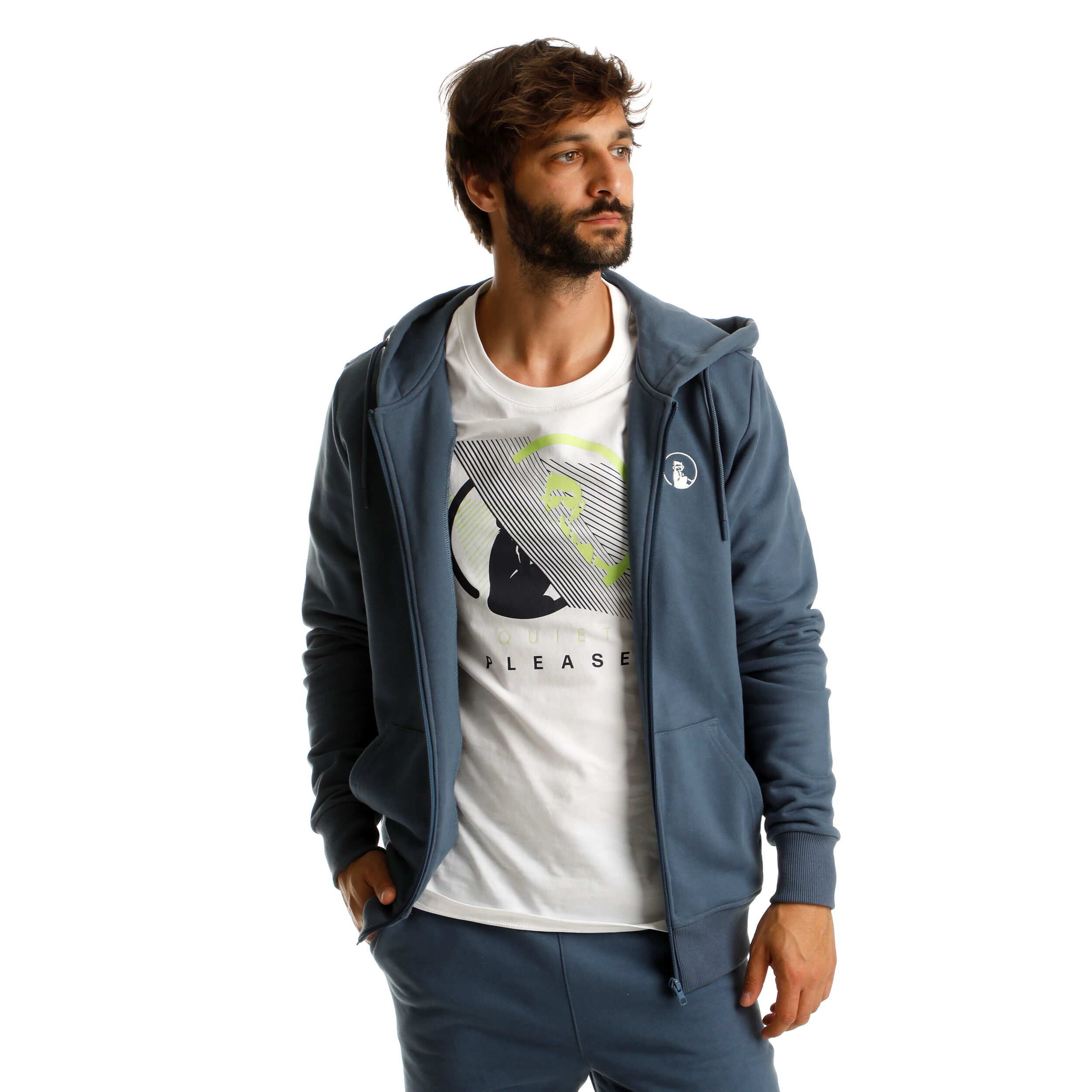 Linear Sweatjacke Herren - Blau