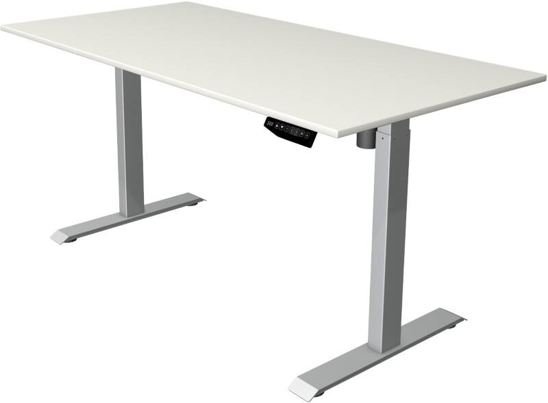 Kerkmann 10227010 Move 1 Elektrisch Höhenverstellbar Sitz-Stehschreibtisch Rechteckig Melamin;Stahl Silber 1.600 x 800 x 1.230 mm