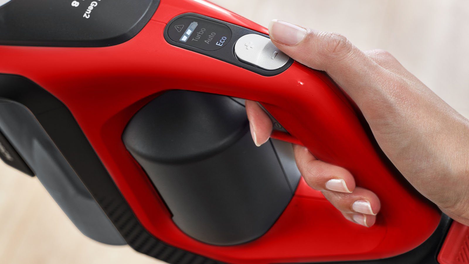 BOSCH Akku-Stielstaubsauger BCS8224PET Unlimited Serie 8 Gen2, beutellos, Ideal für Haustierbesitzer, rot/schwarz