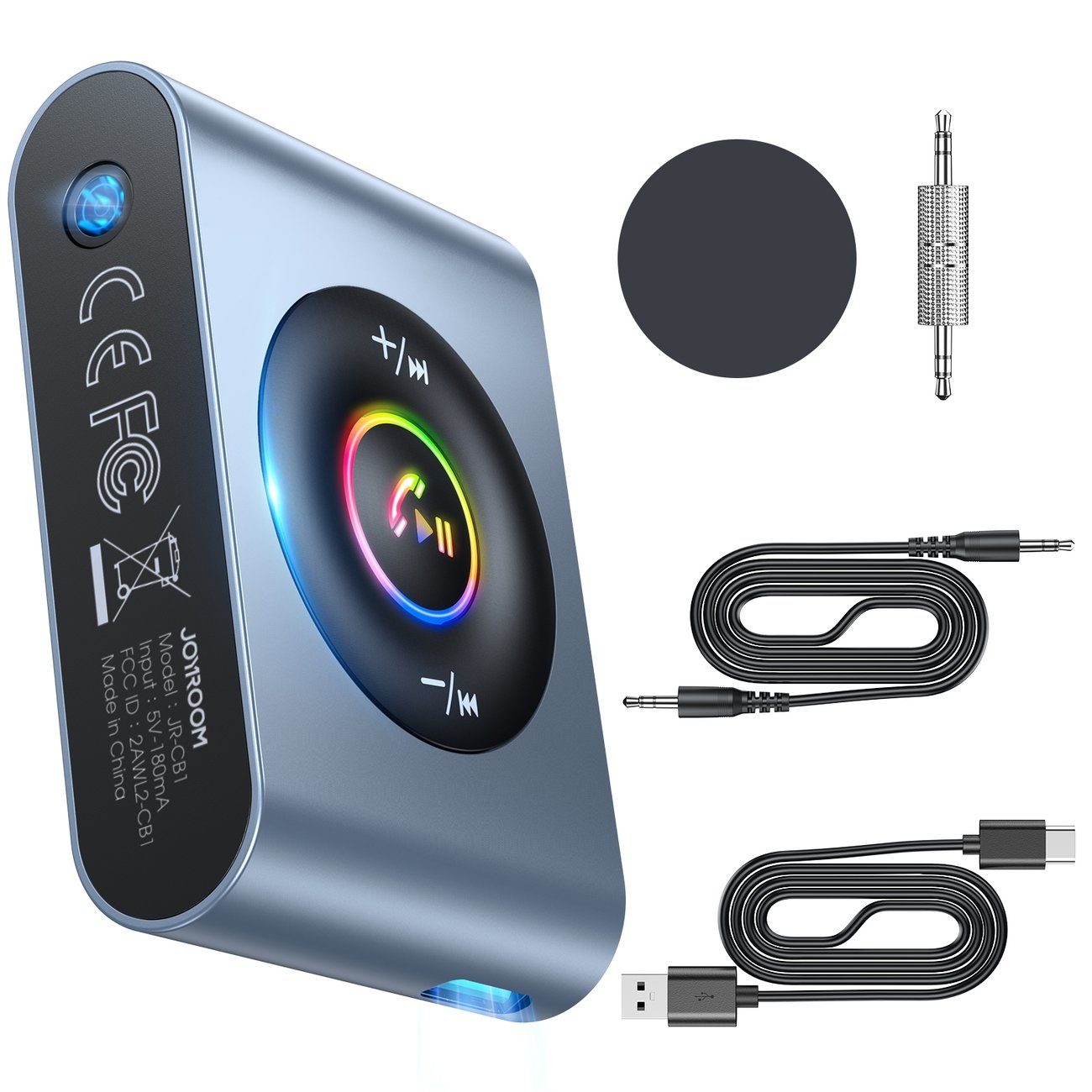 JOYROOM Bluetooth®-Sender Auto Bluetooth 5.3 Sender und Freisprecheinrichtung für AUX 3,5 mm