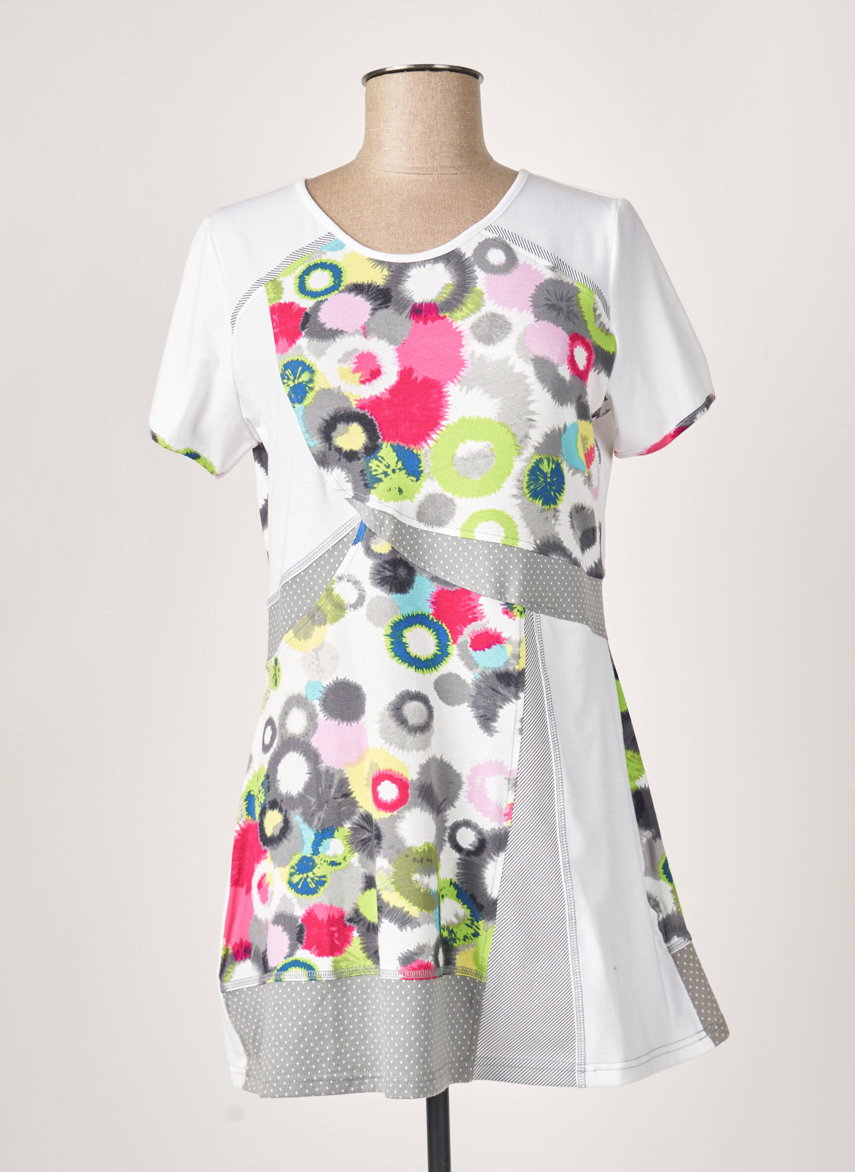 S Quise Tuniquemanchecourte Femme couleur blanc