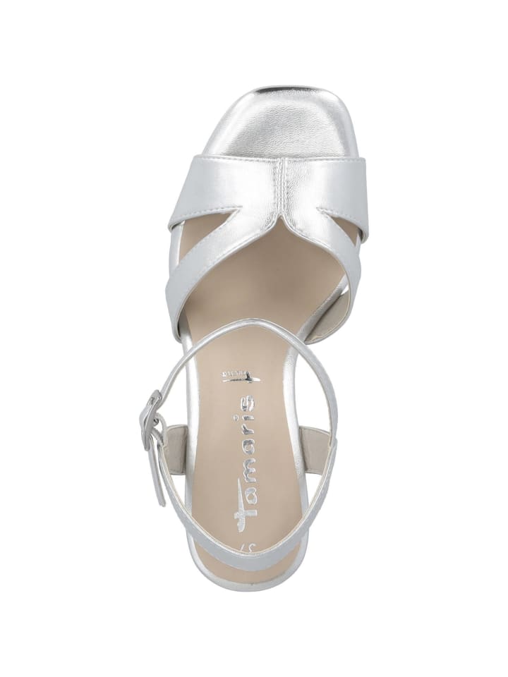 Tamaris Plateau-Sandaletten in Silver günstig kaufen