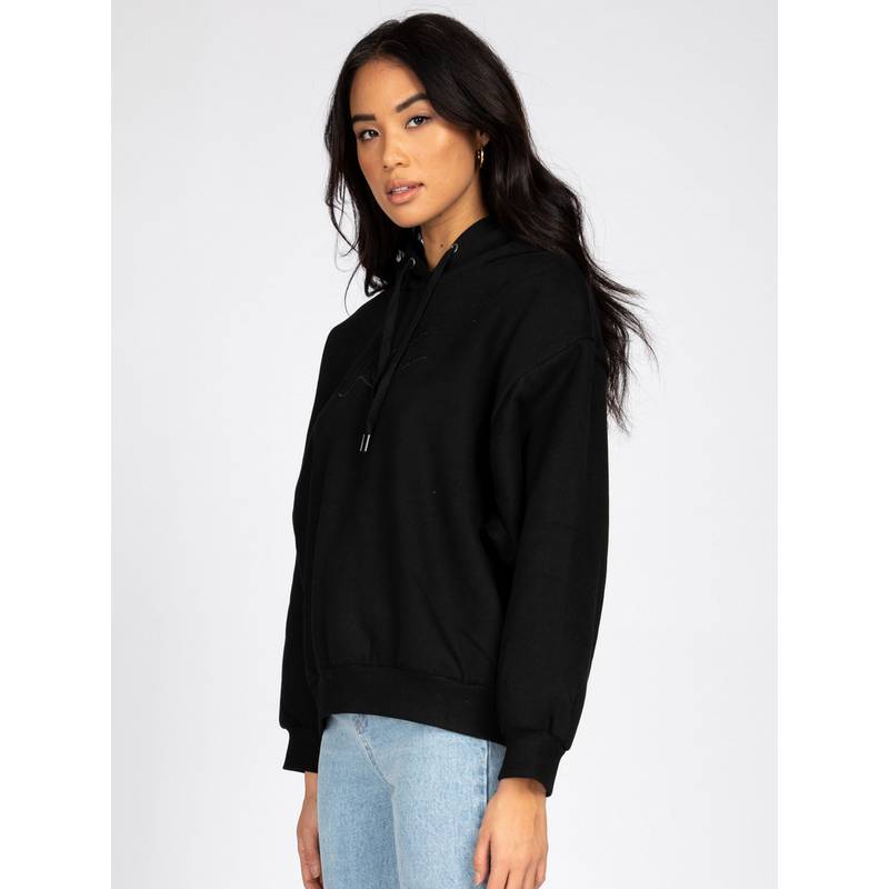 RUSTY RUSTY SCRIPT OVERSIZE HOODED FLEECE Hoodie Damen