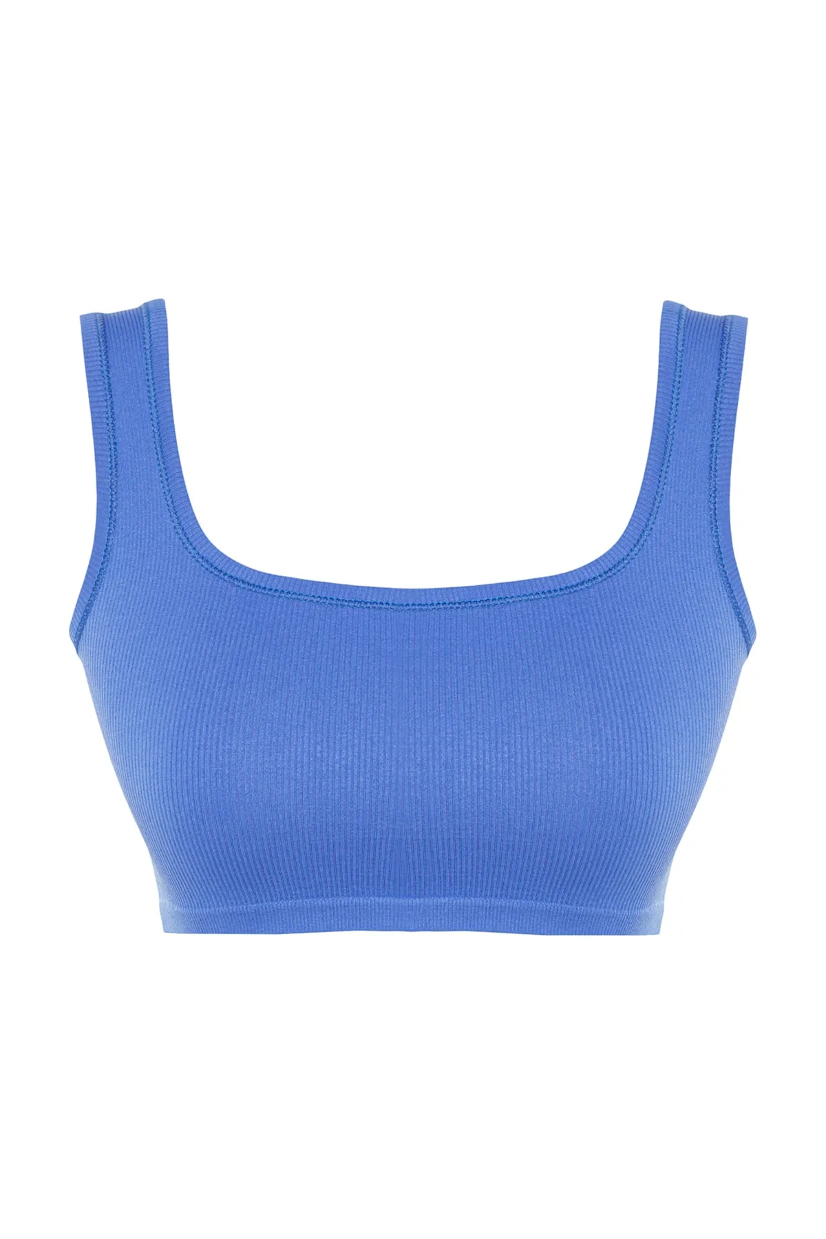 Trendyol Collection  Blauer nahtloser/nahtloser, leicht stützender/formender gestrickter Sport-BH TWOSS21SS0008