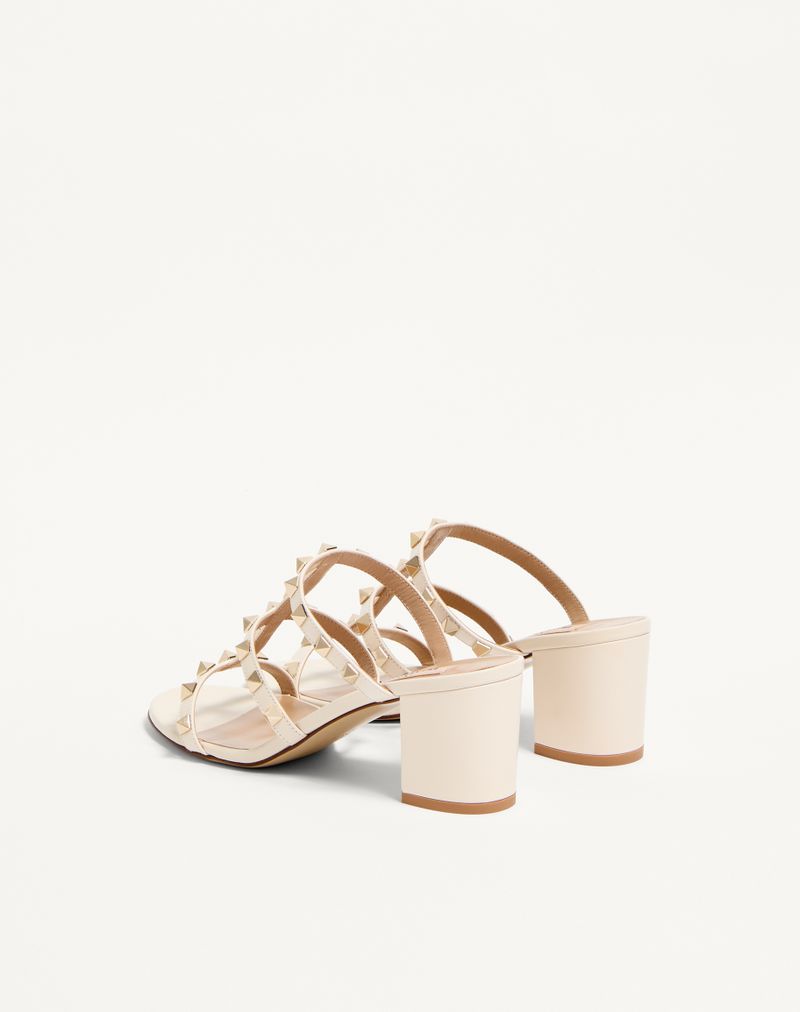 Rockstud Calfskin Slider Sandal 60mm