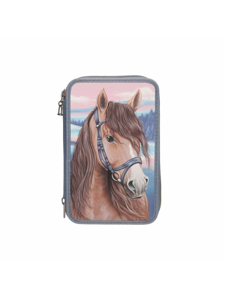 Depesche 3-Fach Federtasche mit 3D-Effekt Miss Melody 20 x 13 x 7,5 cm in rauchblau günstig kaufen onesize
