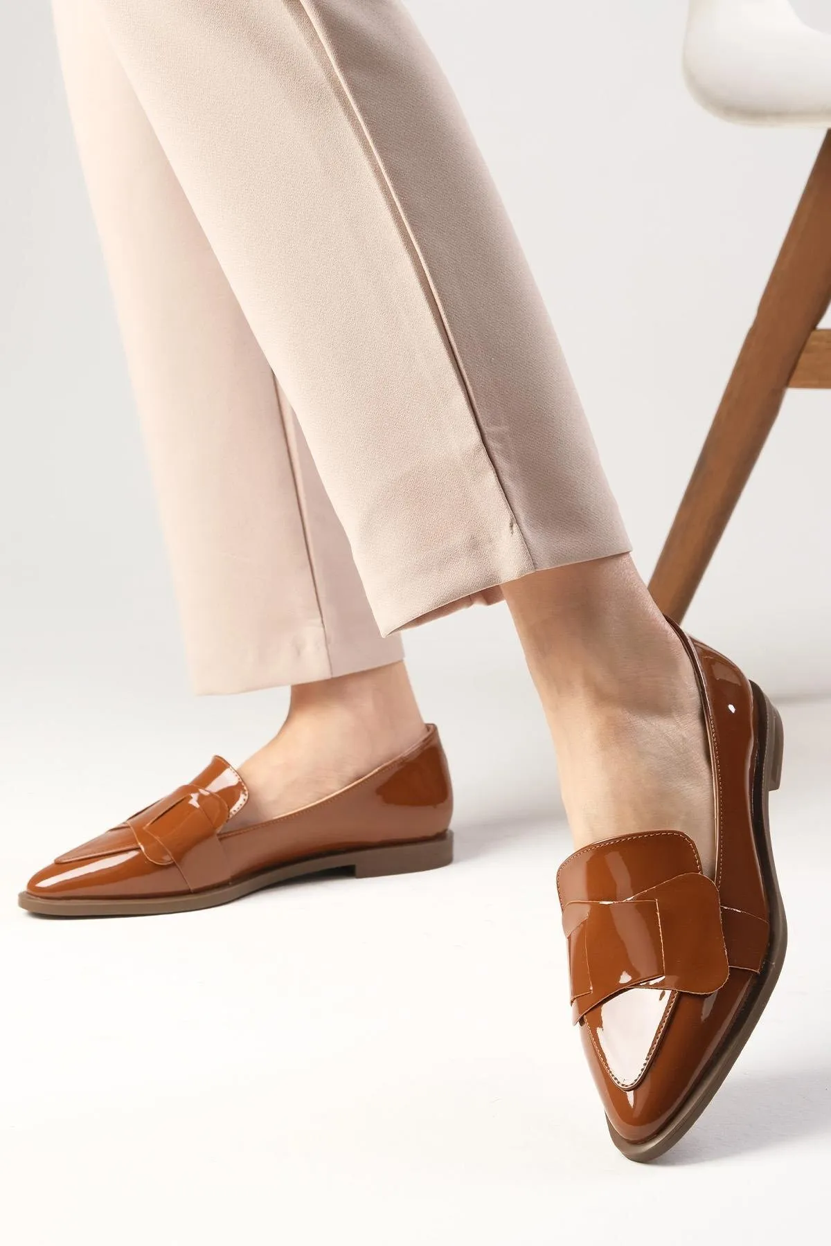 Mio Gusto  Nora Tan Farbe Damen Loafer Casual Flache Schuhe