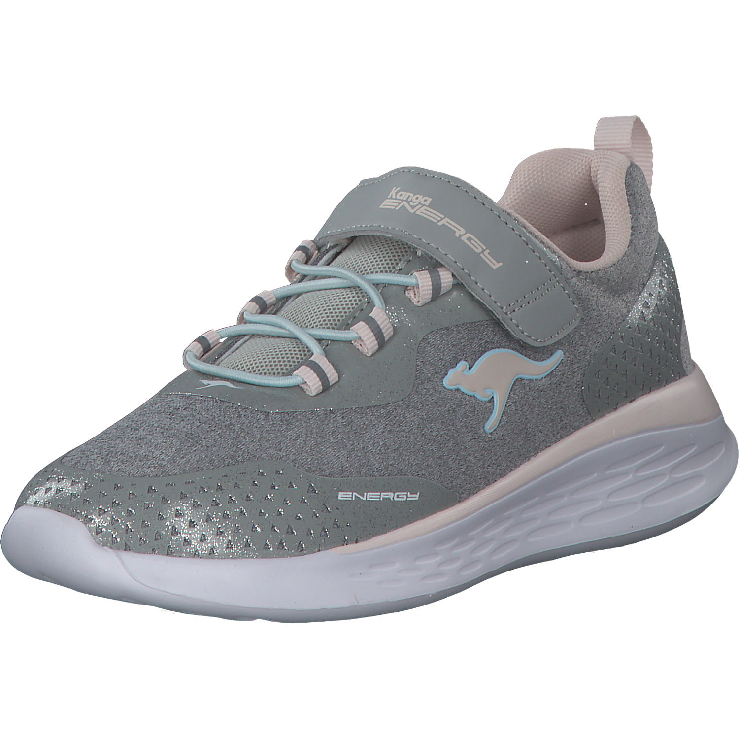 KangaROOS KQ-Fleet EV 18715, Sneakers Low, Kinder, Grau (Vapor Grey/Frost Pink)