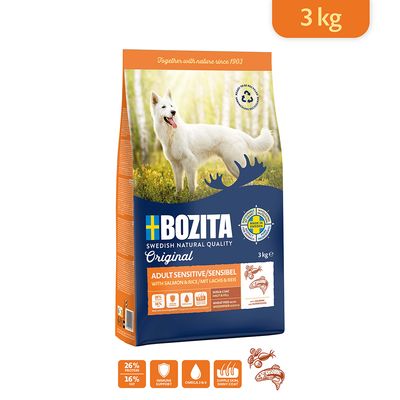 Bozita Original Adult Sensitive Haut & Fell mit Lachs & Reis - Weizenfrei