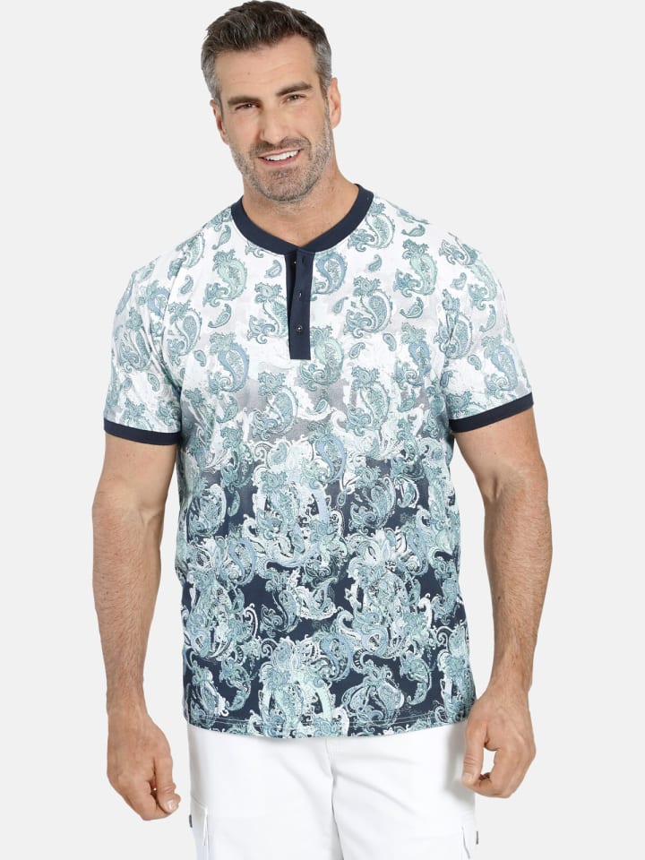 Charles Colby T-Shirt EARL COLLYNS in blau bedruckt günstig kaufen
