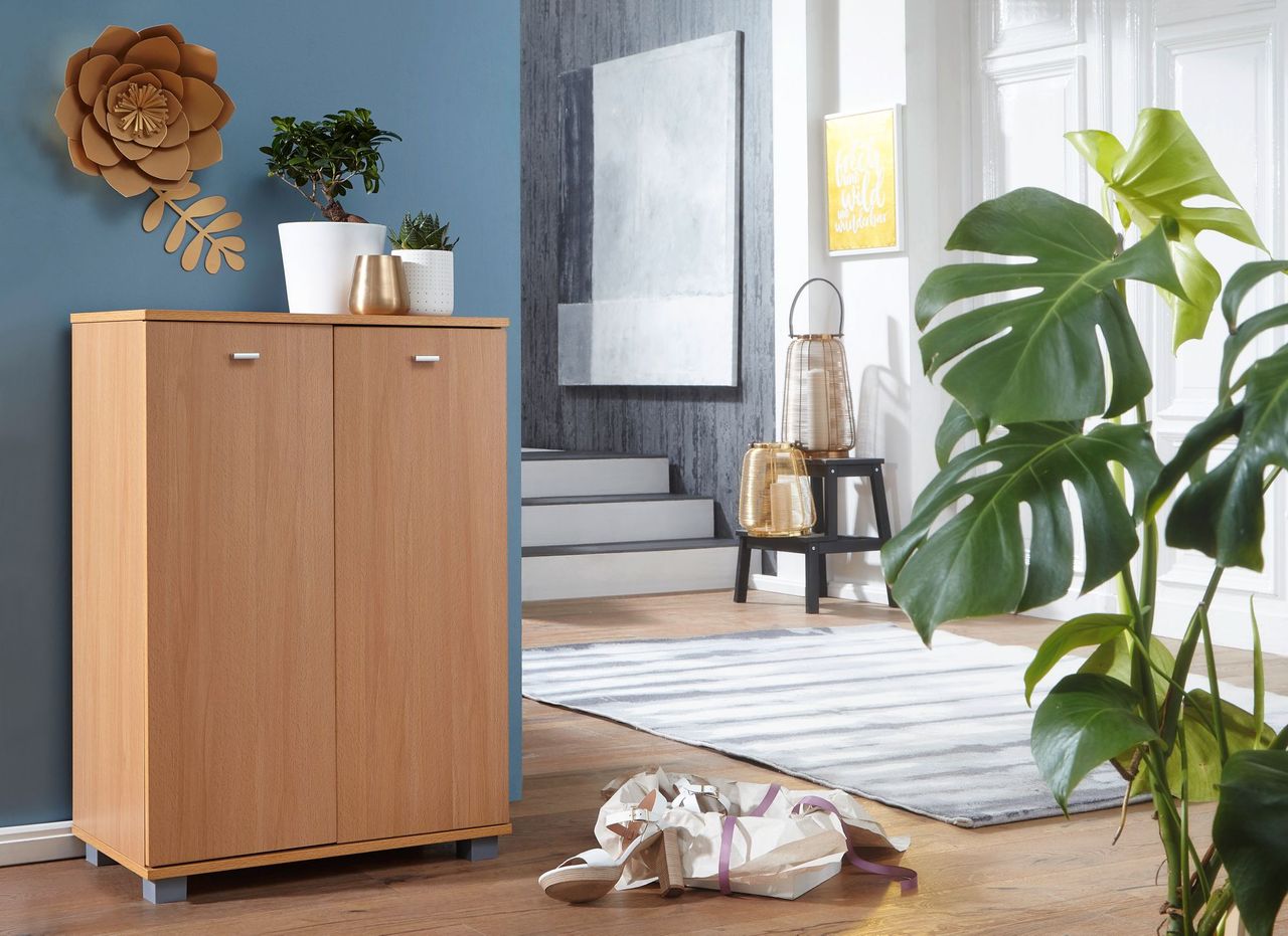 Wohnling Schuhschrank 90 x 60 x 35 cm Braun