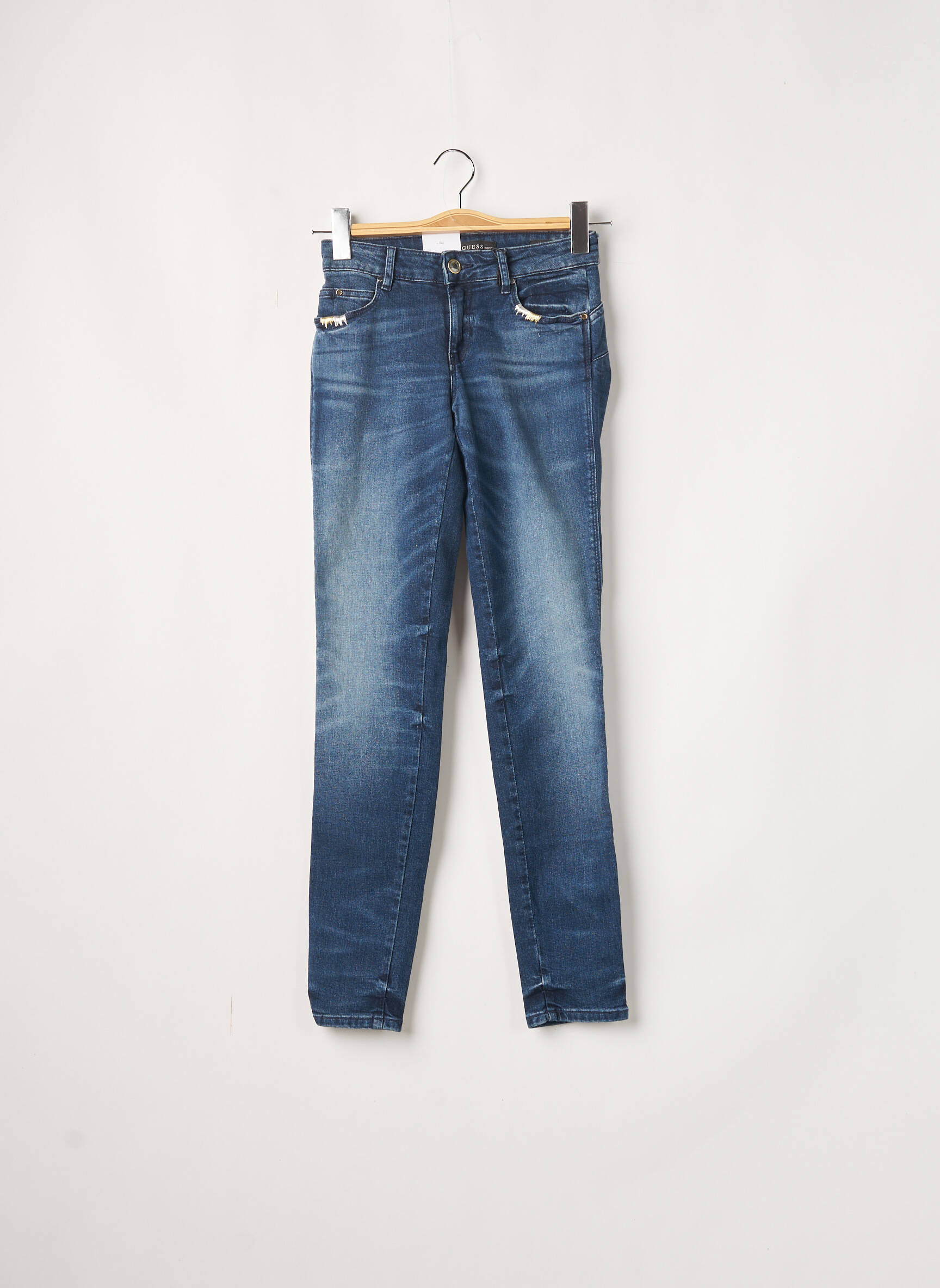 Guess Jeans Coupe Slim Femme couleur bleu