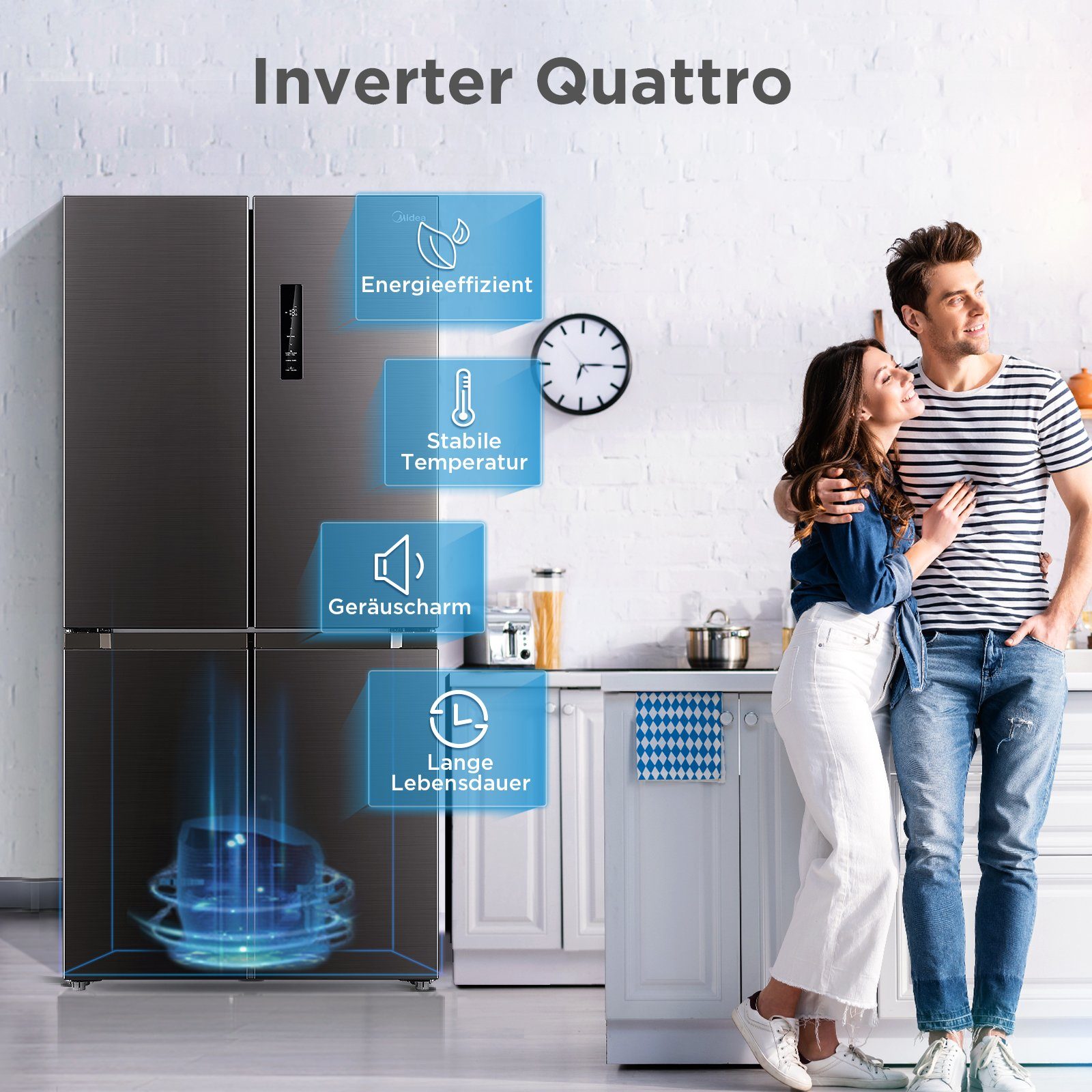 Midea Kühl-/Gefrierkombination MDRF632FIE28, 177.5 cm hoch, 83.3 cm breit