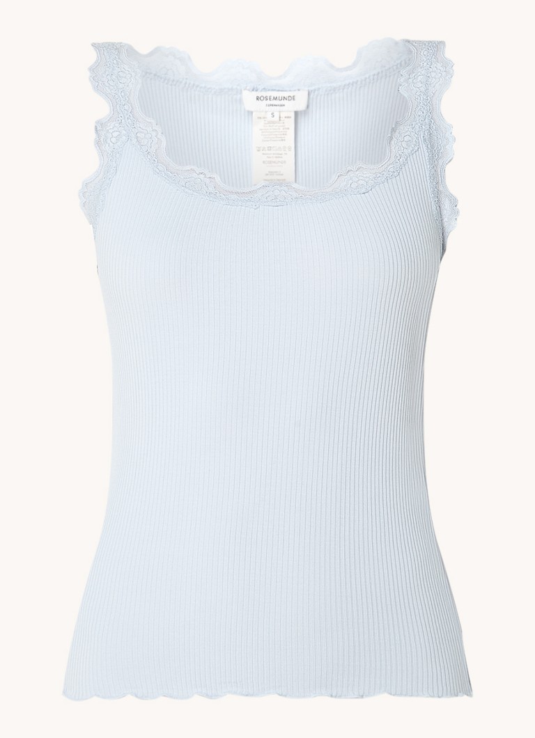 Rosemunde Tank top in silk blend with lace