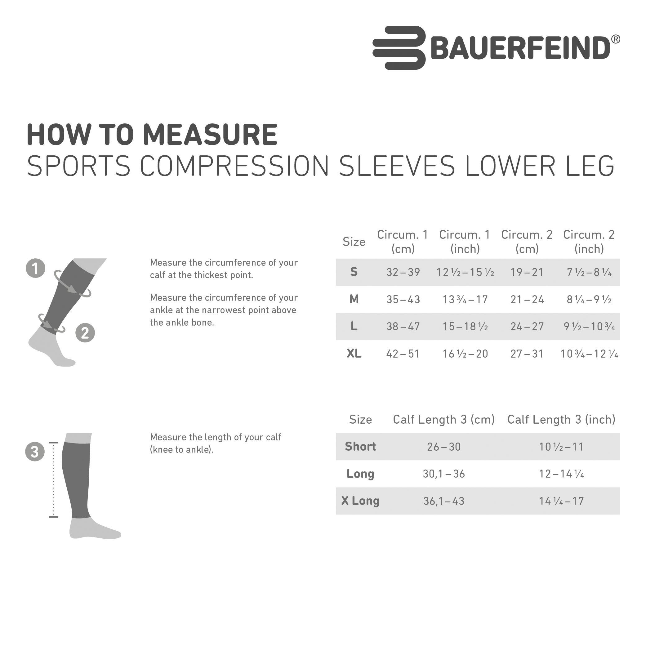 Bauerfeind Bandage Compression Sleeves Lower Leg, mit Kompression