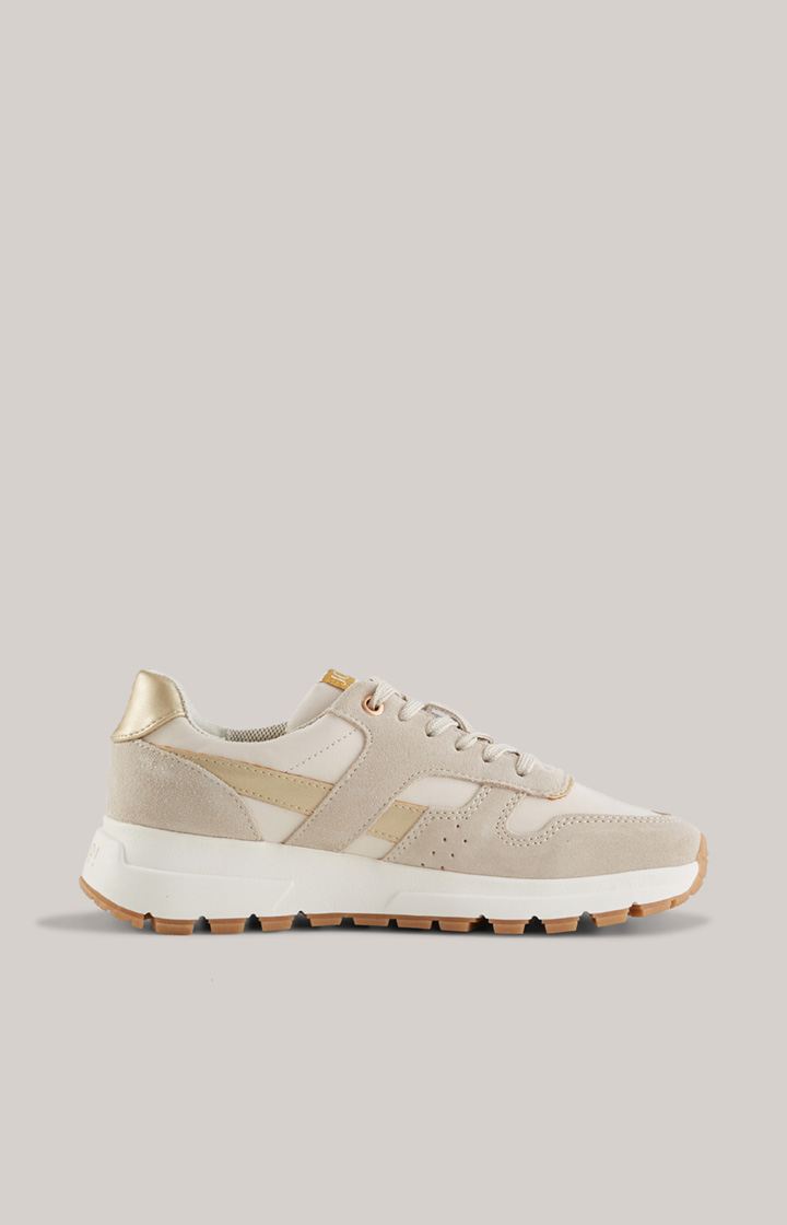 Low-Top Sneaker Specchio Misto Hanna in Beige/Gold