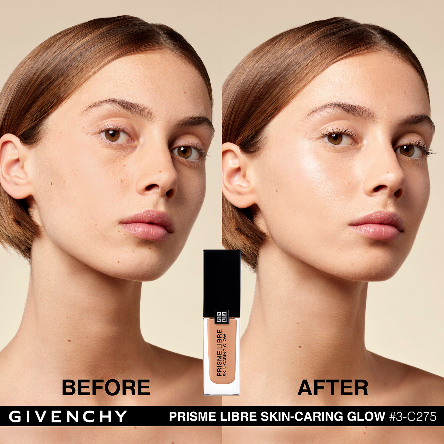 Givenchy Prisme Libre Skin-Caring Glow Fond de Teint Sublimateur de Peau - Eclat & Correction 12h - Hydratation 24h