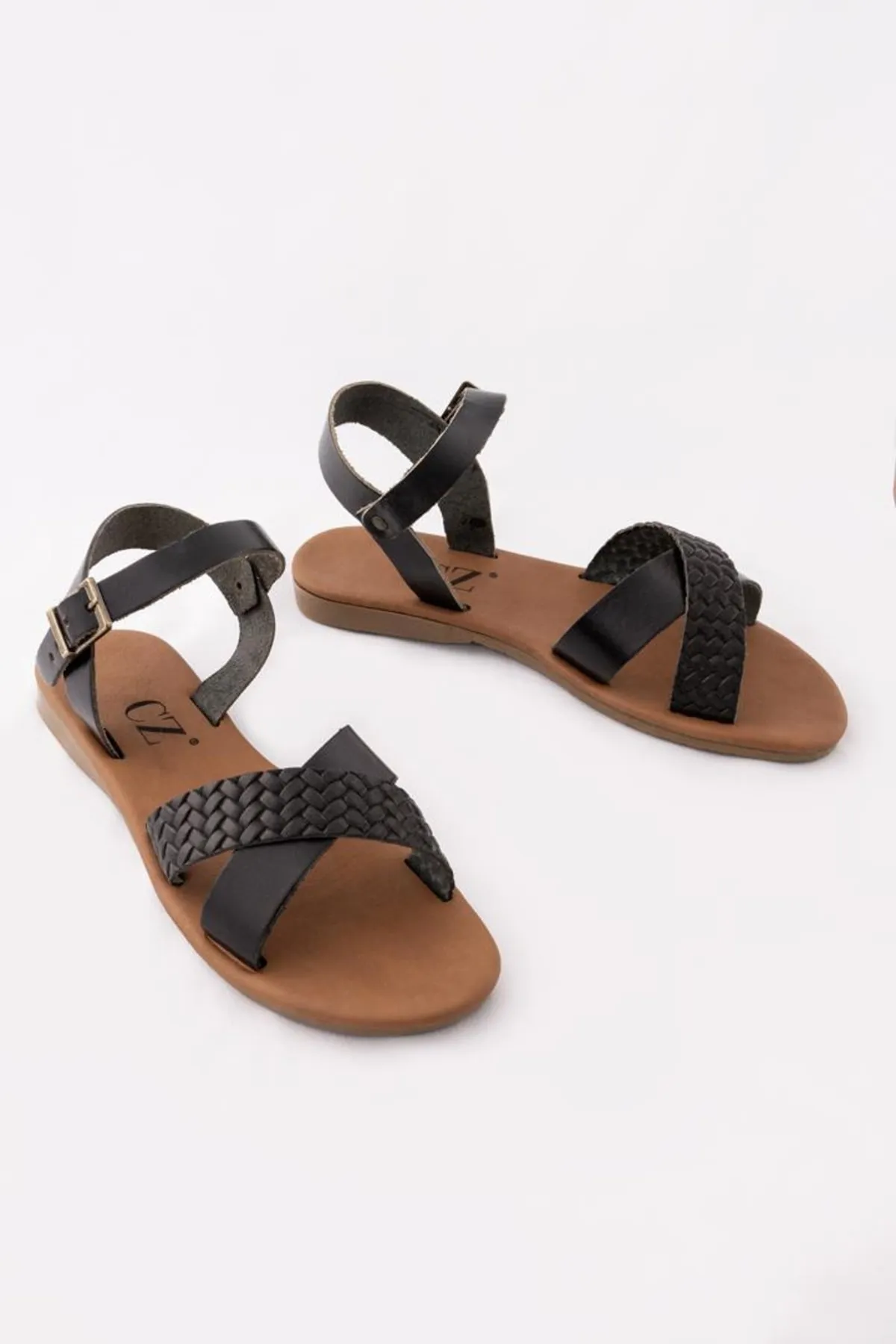 CZ London  Sandalette - Schwarz - Flacher Absatz