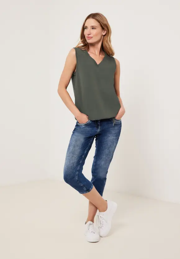 CECIL Jersey Spitzendetail Top