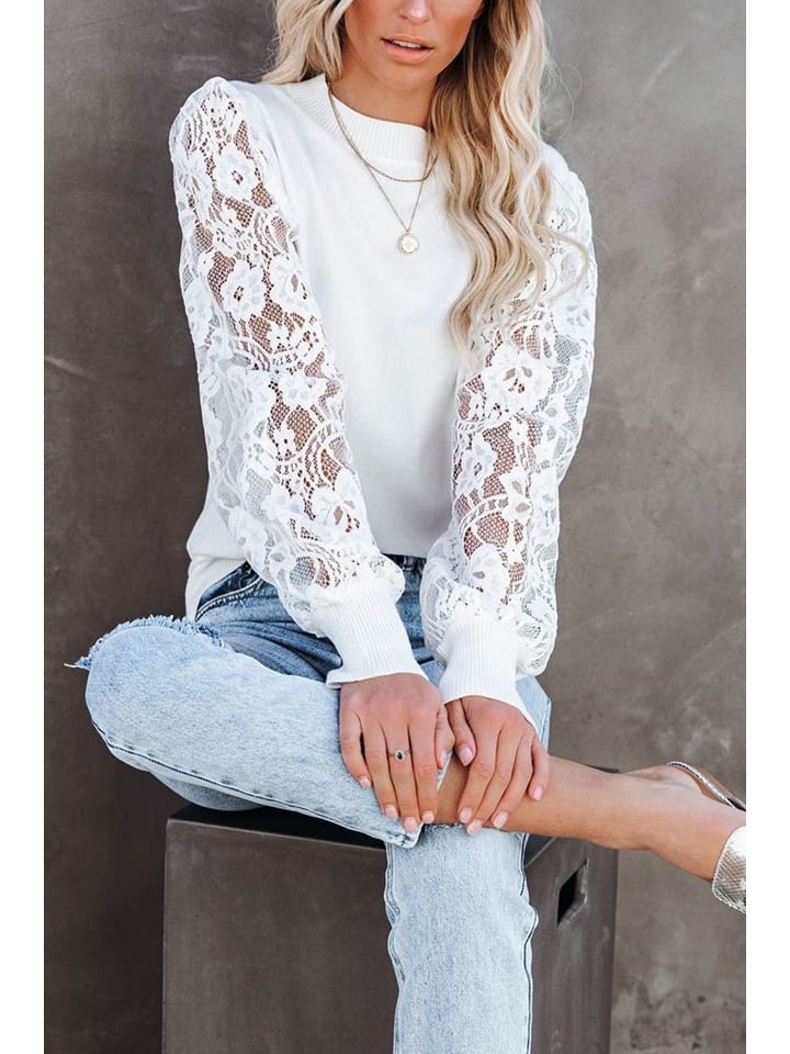 Milan Kiss Bluse in Weiß günstig kaufen