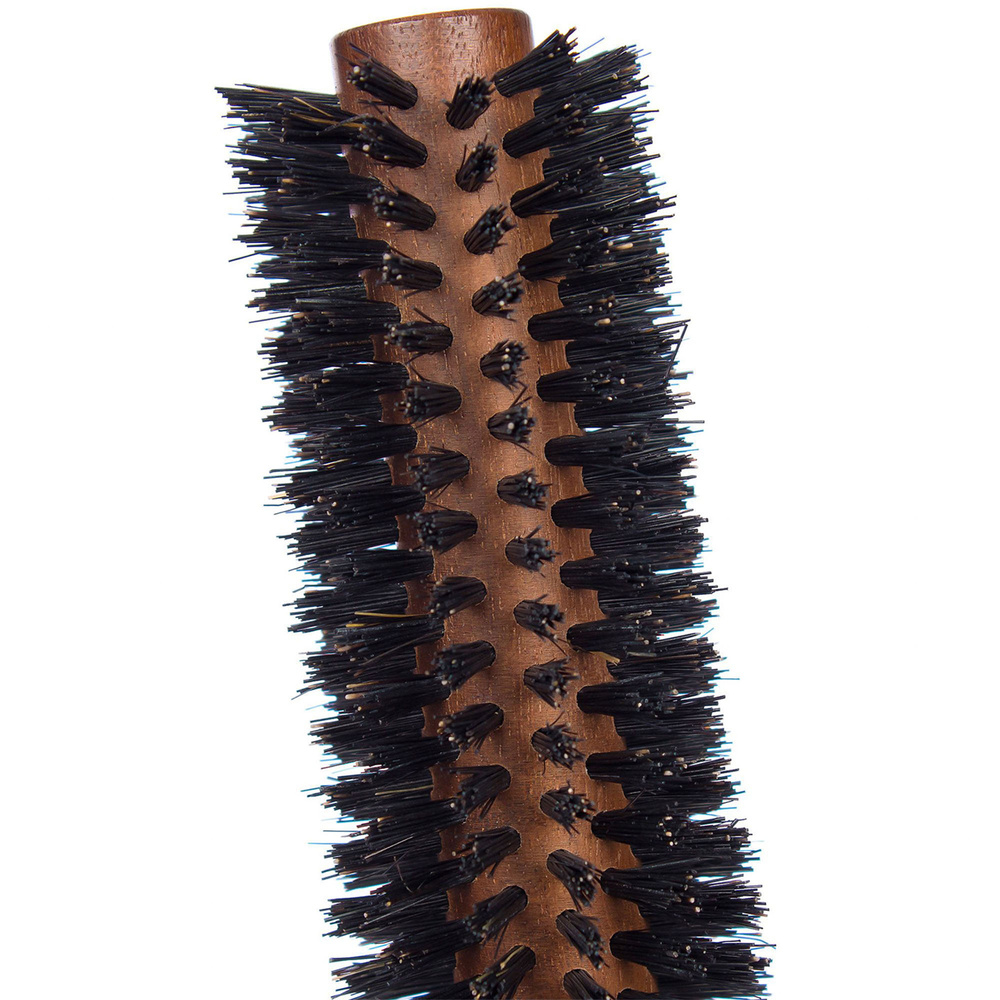 plisson 1808 Brosse à cheveux brushing ronde 12 rangs - Bois et Pur Sanglier Brosse à Cheveux