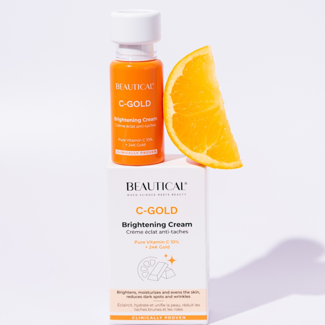 Crema iluminadora antimanchas Beautical C-GOLD