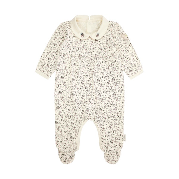 Strampler langarm, beige für Mädchen