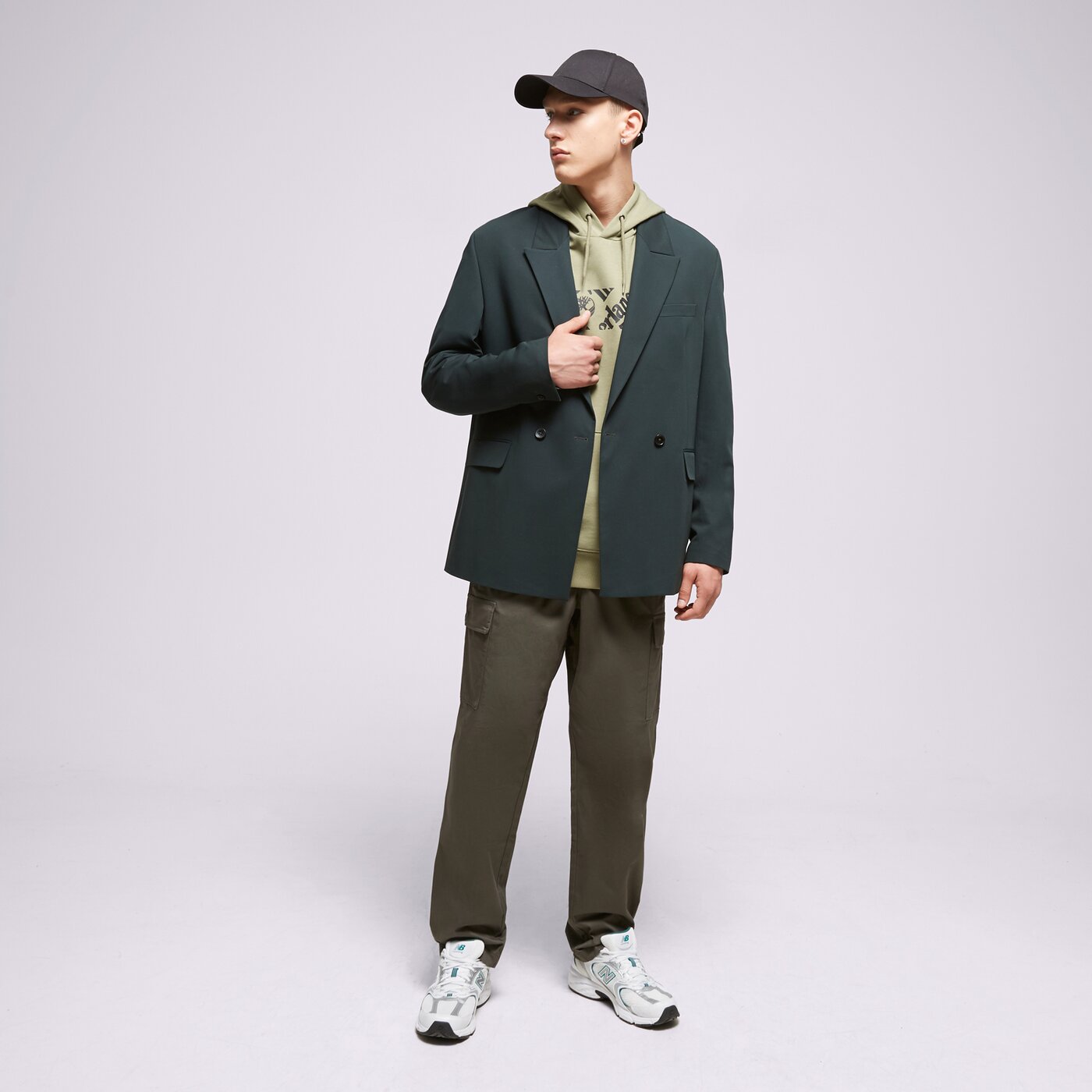 TIMBERLAND HOODIE LINEAR LOGO Khaki