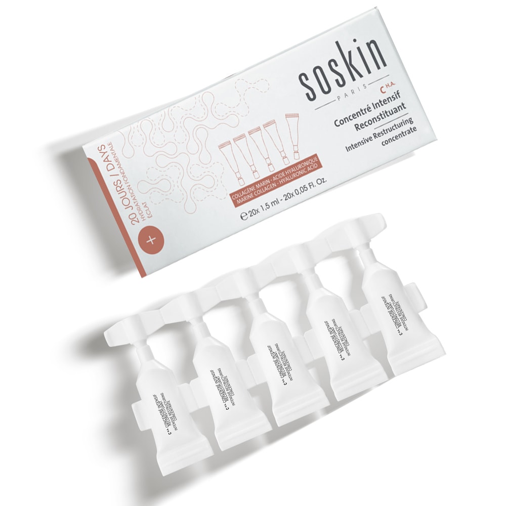 soskin Concentré Intensif Reconstituant Collagène + Hyaluronique Ampoules