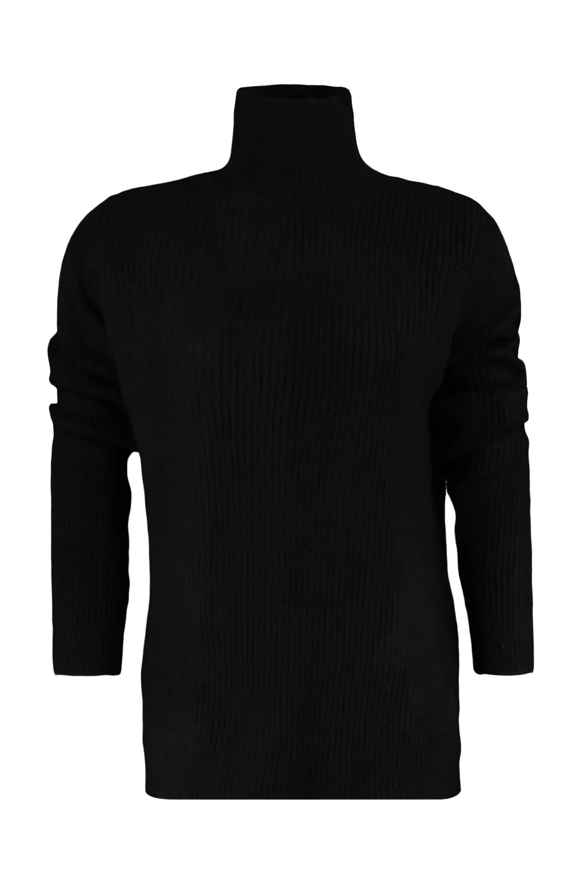 Trendyol Collection  Schwarzer Strickpullover mit Kragendetail TWOAW23KZ01105