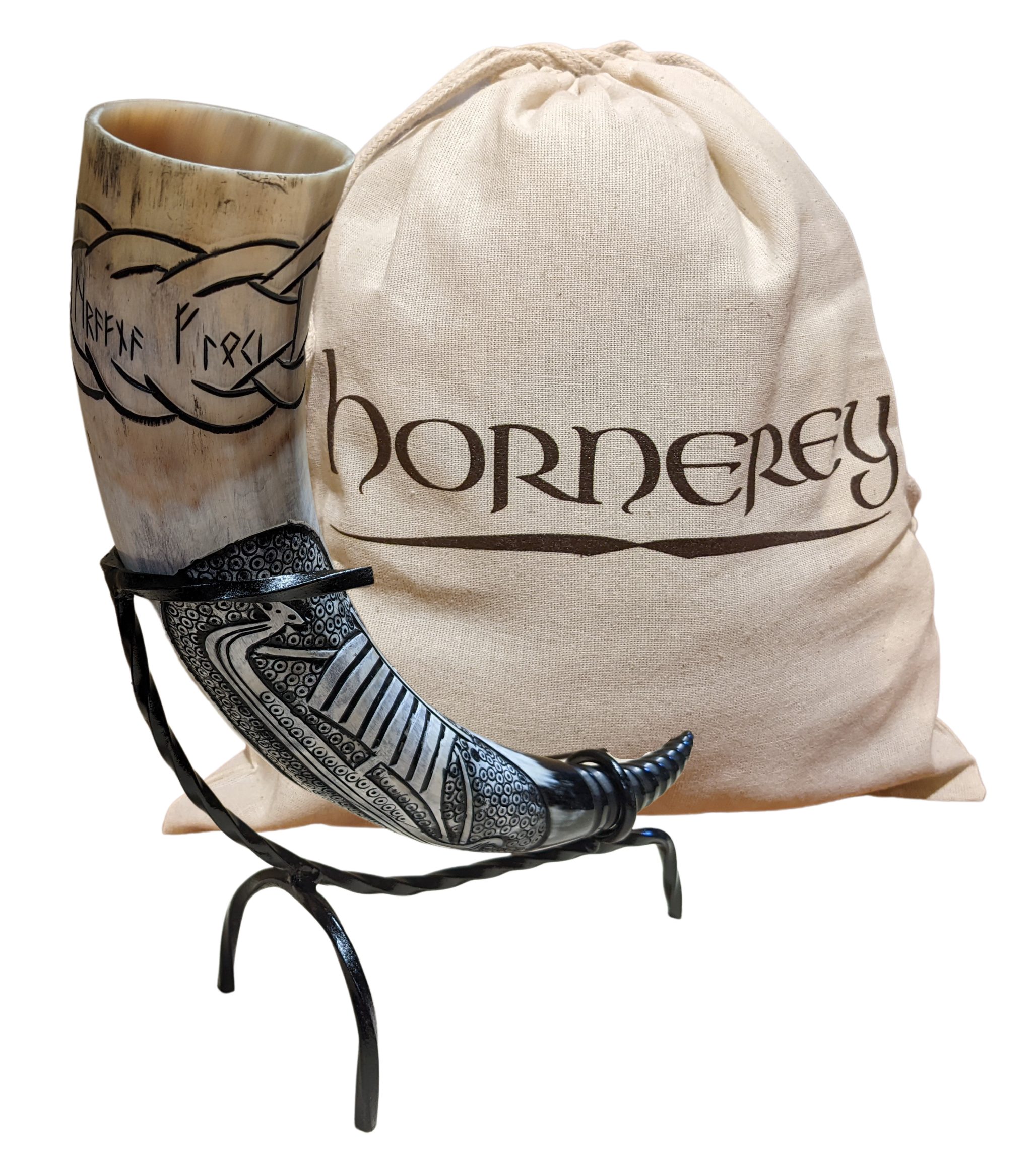 hornerey Bierkrug Trinkhorn 