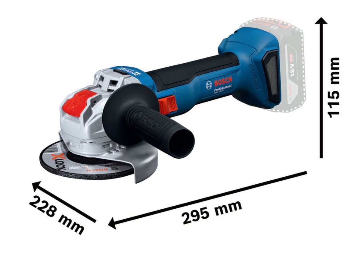 Bosch Blue 06019N9101 GWX 18V-8 Ασύρματος Γωνιακός Τροχός χωρίς μπαταρίες και φορτιστή σε L-Boxx