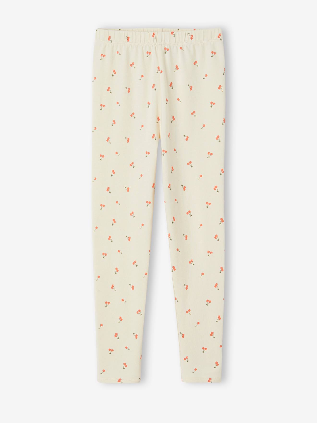 Vertbaudet 2er-Pack Mädchen Leggings BASIC - pack wollweiß kirschen